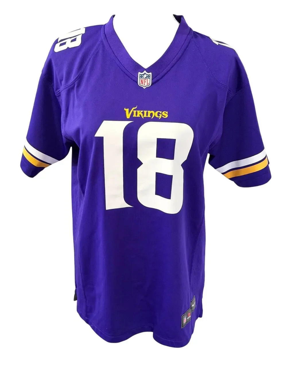 Youth XL Nike Justin Jefferson Purple Minnesota Vikings Game Jersey #18